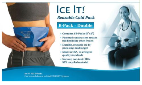 Ice It! Reusable Cold Pack (B Pack Double) Size:6"x9x1.5"