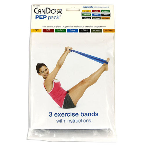 Cando Band PEP Packs Moderate (grn, bl, blk)