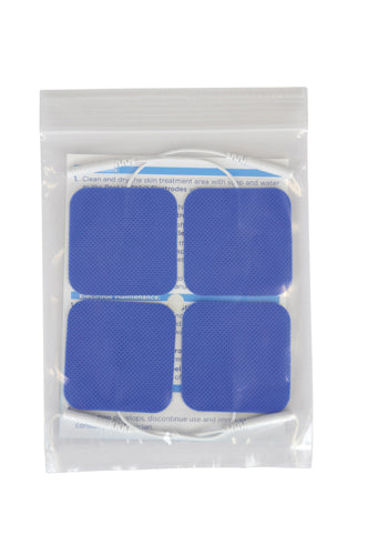 Reusable Electrodes, Pack/4 2"x2" Square, Blue Jay Brand