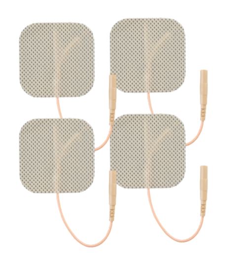E1P2020TC2 - Economy Self-Adhesive Electrodes, 2" x 2" Tan Cloth in Poly Bag