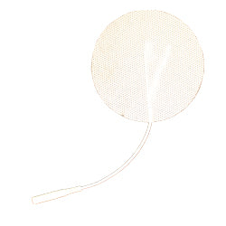 Self-Adhesive Electrodes, 3" Round Cloth, Foil Pouch